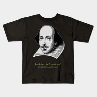 William Shakespeare Quote Kids T-Shirt